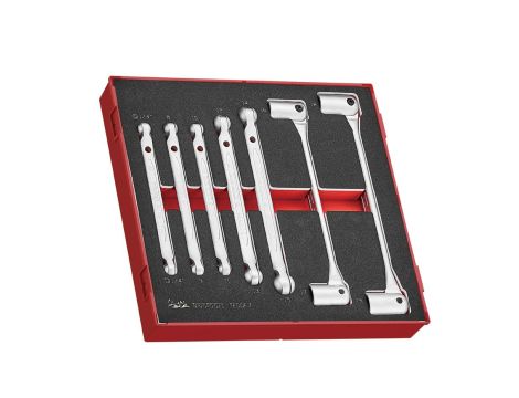TengTools - 7-elementowy zestaw kluczy przegubowych nasadowych TEDDF7 - TEDDF7