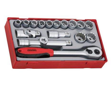 TengTools - Zestaw kluczy nasadowychz chwytem kwadratowym ½" TT1218 - TT1218
