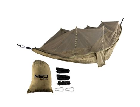 Neo Tools - Hamak z moskitierą 330 x 140 cm zestaw - 63-123