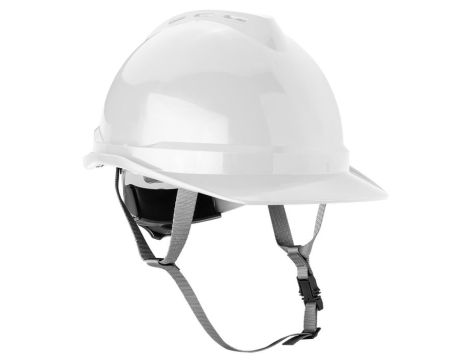 Neo Tools - Hełm przemysłowy z paskiem podbródkowym, biały - 97-221