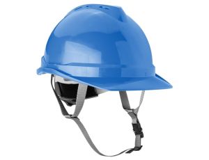 Neo Tools - Hełm przemysłowy z paskiem podbródkowym, niebieski - 97-222