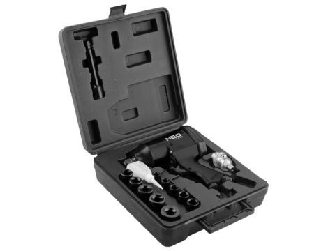 Neo Tools - Klucz udarowy pneumatyczny, 1/2", 320 Nm, zestaw z nasadkami - 14-502