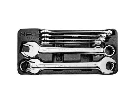 Neo Tools - Klucze płasko-oczkowe 20-32 mm, zestaw 8 szt., wkładka - 84-235