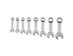 Neo Tools - Klucze płasko-oczkowe 8-19 mm (krótkie), zestaw 8 szt. - 09-791