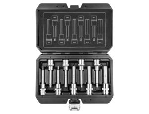 Neo Tools - Końcówki sześciokątne na nasadce 100 mm, zestaw 9 szt. - 08-706