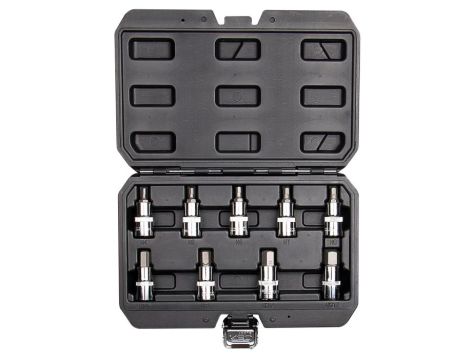 Neo Tools - Końcówki sześciokątne na nasadce 55 mm, zestaw 9 szt. - 08-705