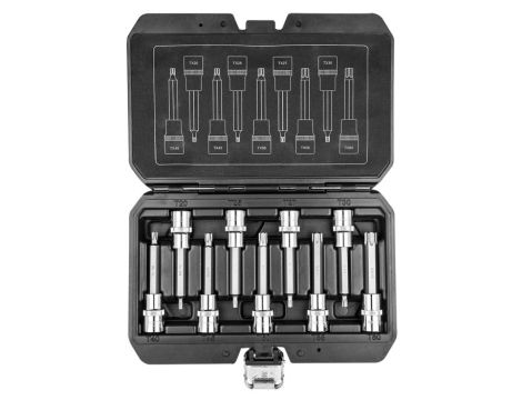 Neo Tools - Końcówki Torx na nasadce 100 mm, zestaw 9 szt. - 08-708