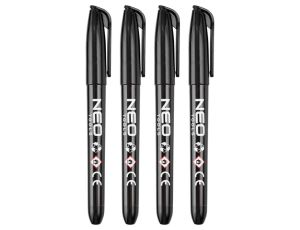Neo Tools - Marker budowlany, czarny, permanentny, wodoodporny, olejowy, 4 szt. - 13-856 op=6 szt