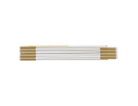 Neo Tools - Miara składana drewniana 2 m, biało-żółta - 74-020