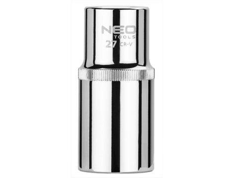 Neo Tools - Nasadka sześciokątna długa 1/2", 27 mm, Superlock - 08-049