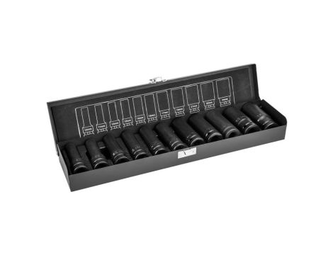 Neo Tools - Nasadki udarowe 1/2", 10-24 mm, zestaw 11 szt. - 12-102