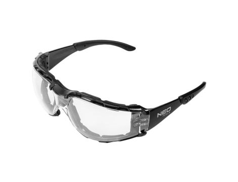 Neo Tools - Okulary ochronne z wkładką piankową, białe soczewki, klasa odporności FT - 97-520