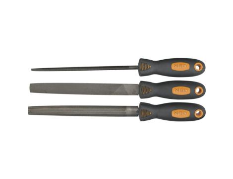 Neo Tools - Pilniki do metalu, zestaw 3 szt. - 37-605
