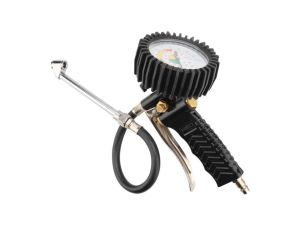 Neo Tools - Pistolet do pompowania z manometrem o 63 mm, długa końcówka - 14-716