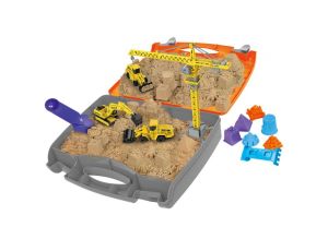 Neo Tools - Plac budowy z piaskiem kinetycznym, zabawka w walizce - GD042
