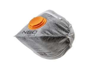 Neo Tools - Półmaska przeciwpyłowa składana, z aktywnym węglem FFP1, z zaworem, 3 szt. - 97-311