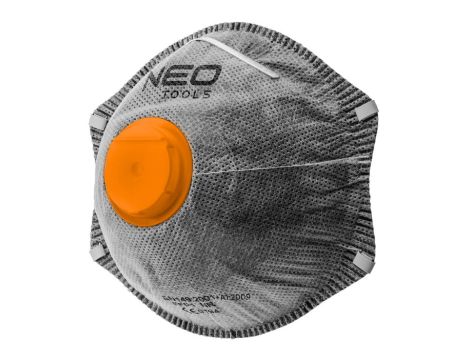 Neo Tools - Półmaska przeciwpyłowa, z aktywnym węglem FFP2, z zaworem, 3 szt. - 97-301