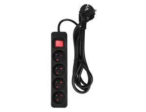 Neo Tools - Przedłużacz listwowy 1.5m, 3x1.5mm2, 4G, czarny, ON/OFF - 90-184