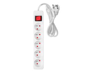 Neo Tools - Przedłużacz listwowy 3m, 3x1.5mm2, 5G, biały, ON/OFF - 90-179