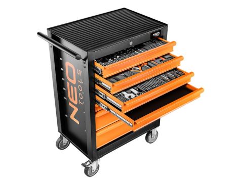 Neo Tools - Szafka warsztatowa, 7 szuflad + 129 narzędzi - 84-222-9