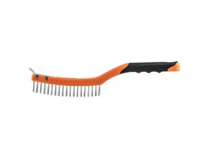 Neo Tools - Szczotka druciana, drut nierdzewny, 3x19 rzędów, ze skrobakiem - 39-052