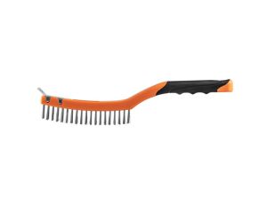 Neo Tools - Szczotka druciana, drut stalowy, 3x19 rzędów, ze skrobakiem - 39-012