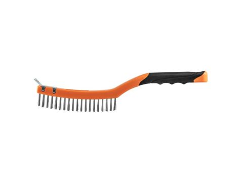 Neo Tools - Szczotka druciana, drut stalowy, 3x19 rzędów, ze skrobakiem - 39-012