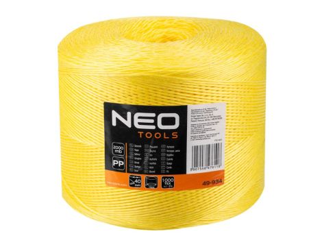 Neo Tools - Sznurek polipropylenowy 2000 m - 49-934