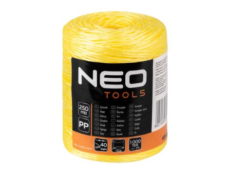Neo Tools - Sznurek polipropylenowy 250 m - 49-932