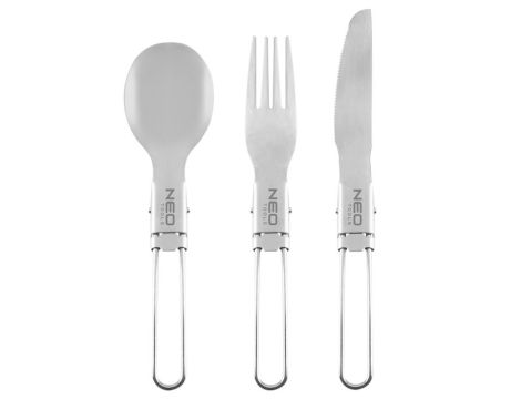 Neo Tools - Sztućce turystyczne 3 in 1 - 63-148