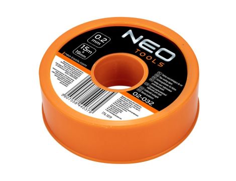 Neo Tools - Taśma uszczelniająca do rur 15 m x 19 mm x 0.2 mm - 02-032 op=5 szt