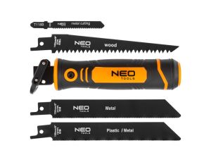 Neo Tools - Uchwyt do brzeszczotów, uniwersalny, zestaw 4 + 1 - 44-650