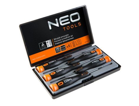 Neo Tools - Wkrętaki precyzyjne, zestaw 5 szt., SvCm - 04-225