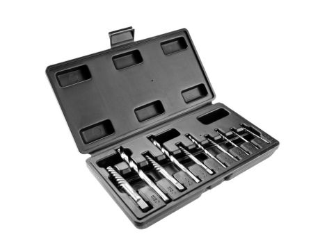 Neo Tools - Wykrętaki do zerwanych śrub z wiertłami pilotującymi, zestaw 10 szt. - 09-609