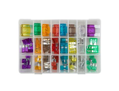 Neo Tools - Zestaw bezpieczników samochodowych, pudełko, 88 sztuk, 3 typy - 11-993