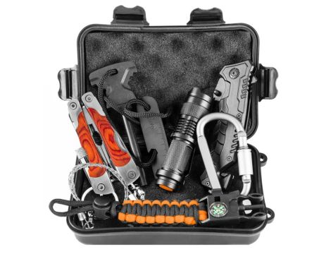 Neo Tools - Zestaw survivalowy 8 w 1 w pudełku - 63-154