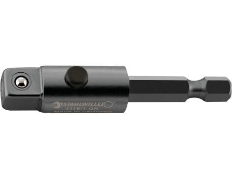 STAHLWILLE - 3216/1QR Adapter bitów QR, obsługiwany maszynowo Sześciokątny 1/4" Zewnętrzny kwadrat 3/8" Dł.50mm - 32161001