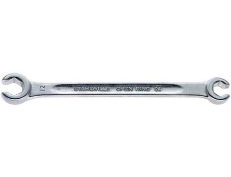 STAHLWILLE - OPEN RING 24 10 x 12 Dwustronny klucz oczkowy otwarty kątowy OPEN RING Rozm. 10 x 12 mm Dł.160mm - 41081012