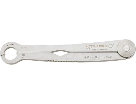 STAHLWILLE - FastRatch 240 18-11/16 Klucz z grzechotką FastRatch Rozm. 18 x Rozm. 11/16 mm/" Dł.212.8mm - 41101818