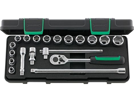 STAHLWILLE - 456/14/5I 3/8 Komplet kluczy nasadowych 456/14/5I 19 szt. - 96023132