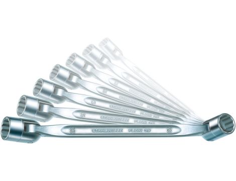 STAHLWILLE - FLEXI 29/7 Zestaw kluczy nasadowych dwustronnych przegubowych FLEXI FLEXI 29/7 8x9-20x22 7 szt. - 96430101