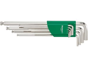 STAHLWILLE - 10767/9 Zestaw kluczy trzpieniowych L z kulistą końcówką 10767/9 Zakres 1,5-10 9 szt. - 96432600