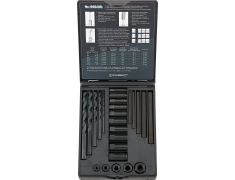 STAHLWILLE - 905/25 Zestaw narzędzi do wykręcania urwanych śrub M5-M16 25 szt. - 96713025