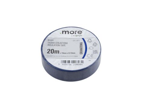 Taśma izolacyjna 19mm x 0,13mm GRANATOWA 20m 1szt.