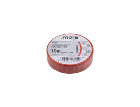 Taśma izolacyjna 15mm x 0,13mm CZERWONA 10m 1 szt.