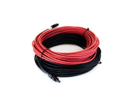 Set kabel fotowoltaiczny 4mm2 czerwony i czarny PV ze złączkami MC4 2x50m