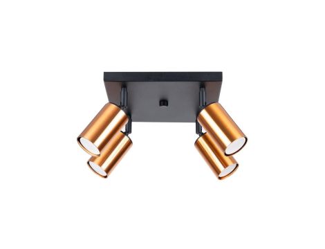 Plafon WINX 4 czarny/miedź