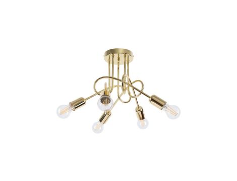 Żyrandol LOOP 5 złoty połysk