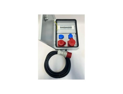 Metalowa rozdzielnica CEE 32A 16A 2X230V z bezpiecznikami HAGER z kablem 5m IP54 94H-7