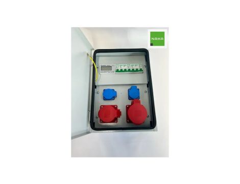 Metalowa rozdzielnica ścienna z miernikiem mocy LCD IP54 CEE 32A 16A 2x230V 94V-2